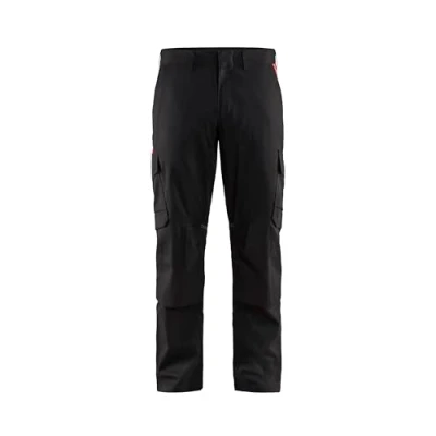 Bild av INDUSTRIBYXA 1448 1832 STRETCH KNÄSKYDDSFICKA SVART/RÖD D128 Beijerbygg Byggmaterial