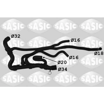 Bild av SASIC 3404201 Durite De Refroidissement gauche inférieur RENAULT: LAGUNA 3, 3 Grandtour