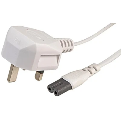 Bild av Pro Elec PEL00420 UK kontakt till IEC C7 Fig 8 strömsladd, 2 m, vit