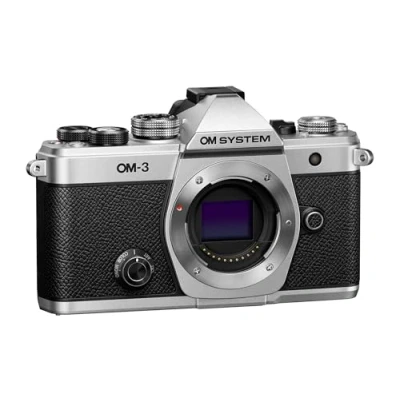 Bild av OM SYSTEM 3 Micro Four Thirds systemkamera, 20 MP BSI staplad sensor, 5 axlig bildstabilisering, silver