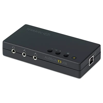 Bild av TERRATEC AUREON USB 7.1 PC ljudkort extern 8 kanals ljudbox optisk ingångsutgång för AC3 och DTS upp till högtalare analoga digitala ljudenheter