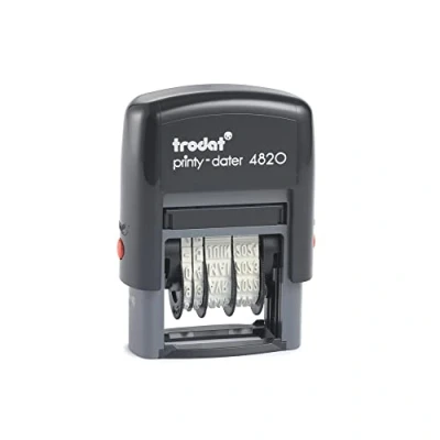 Bild av Trodat Printy 4820 datumstämplar, månad i bokstäver, 4 mm, avtrycksfärg svart, 25 x mm