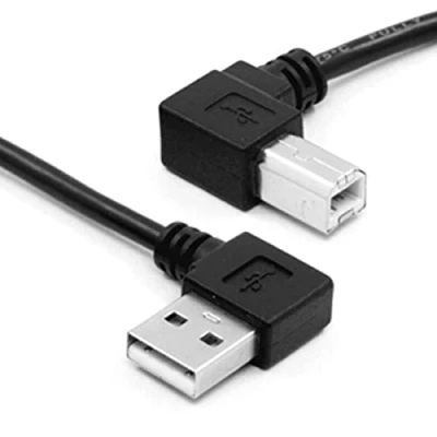 Bild av chenyang Rätvinklad USB 2.0 A hane till B höger vinklad 90 graders kabel 50 cm för skrivare skannerdisk