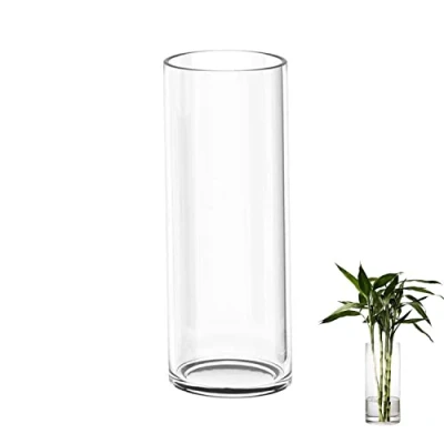 Bild av TSKDKIT stor glasvas för blommor 30 cm glascylindervas klar vas vardagsrum modern x 10