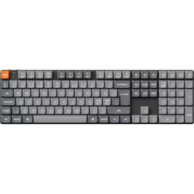 Bild av Keychron K5 MAX QMK/VIA Wireless RGB Hot Swap Low Profile Red Gray Gaming Tangentbord Nordisk Grå