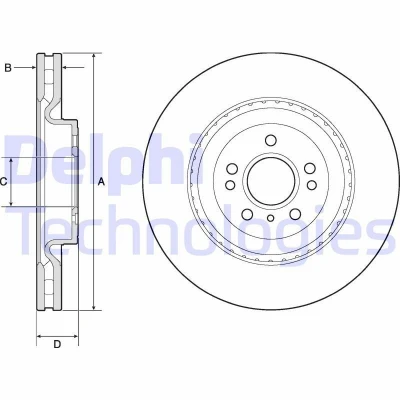 Bild av Bromsskiva DELPHI BG9175C