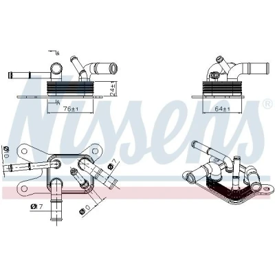 Bild av Oljekylare, automatisk transmission NISSENS 91529