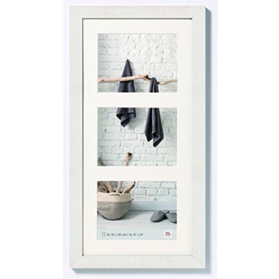 Bild av walther design tavelram polarvit 3X 15x20 cm Galleri med passepartout, Hem Träram HO352V