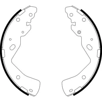 Bild av HELLA 8DB 355 038 211 Mâchoires De frein 270 56,5 sans levier du à main avec accessoires FORD: Ranger Mk3