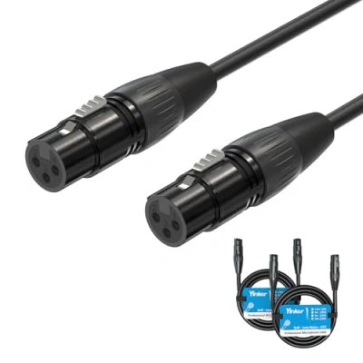 Bild av Yinker XLR hona till kabel, 3 stift mikrofon sladd för ljud och ljudutrustning (1,5 m/5 m, 2 pack)