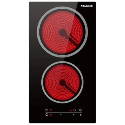 Bild av GASLAND Glaskeramik Chef CH30BF 30cm inbyggd keramiks,2 brännare barn säkerhetslås Integrerad, Svart, Touch, Front