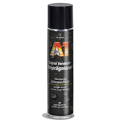 Bild av Dr. Wack A1 Cabrio dold impregnering 400 ml i impregneringsspray För alla textilskydd långt skydd mot regn, UV strålar, smuts etc. Högkvalitativ bilvård Tillverkad Tyskland