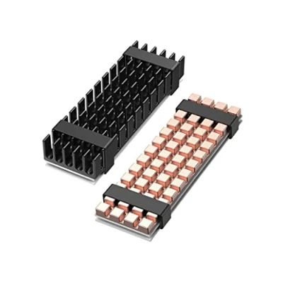 Bild av GRAUGEAR 2 x kylflänsar för M.2 SSD (2280) pack kylarsats dubbel kylfläns 1 koppar (3 mm) + aluminium (10 inkl. värmekuddar tillbehör G M2HS02