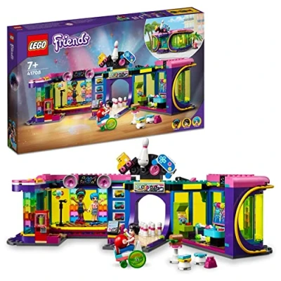 Bild av LEGO 41708 Friends Spelhall med rullskridskodisco Byggsats för Barn över 7 år, Innehåller 3 Heartlake City Minifigurer