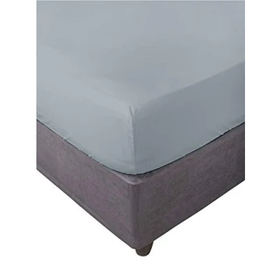 Bild av Lakan, elastisk, mjuk, bekväm, anti pilling. Bomull 50% polyester. Grå. 180 x 200 cm