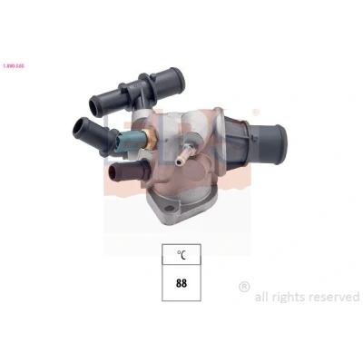 Bild av EPS 1.880.585 Thermostat d&#039;eau 88 Made in Italy OE Equivalent avec joint d&#039;étanchéite FIAT: Doblo I Break, Cargo