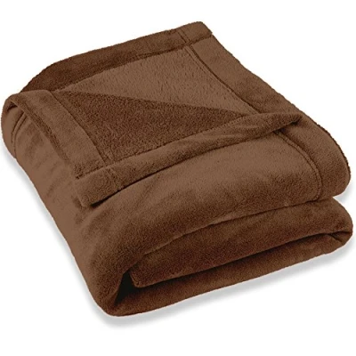 Bild av CelinaTex Fluffig, gosig filt, 150 x 200 cm, brun soffa, varm, mjuk mikrofiber, fleece, Oeko TEX Montreal
