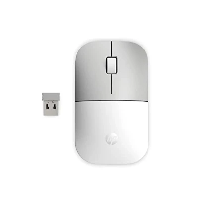 Bild av HP Z3700 trådlös mus, exakt sensor, blå LED teknik, 1200 DPI, 3 knappar, rullhjul, 2,4 GHz USB mottagare ingår, Praktisk och bekväm design, keramik