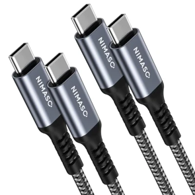 Bild av NIMASO USB C kabel [2 pack, 2 m], till kabel, 60 W, 3 A, PD, snabbladdande laddningskabel för Samsung Galaxy S21 Ultra S20/Note 20 5G/Note10, iPad Pro 2021, Macbook, Google Pixel4/3a