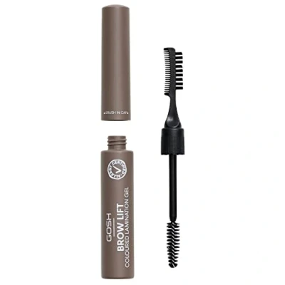 Bild av GOSH Brow Lift Lamination ögonbrynsgel med färg, vegansk I fixeringsgel för snabb felfri bryggstyling, salongseffekt parfymfri och långvarig lämplig allergiker grå brun
