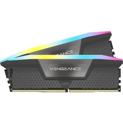 Bild av Corsair Vengeance RGB DDR5 6400 32GB CL36 Dual Channel (2 pcs) AMD EXPO Grå med