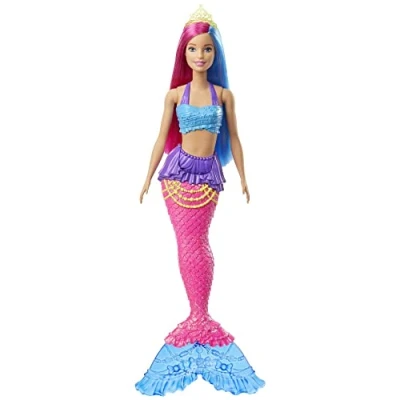 Bild av Barbie GJK08 Dreamtopia Sjöjungfru med Rosa och Blått hår, Leksaksdocka för Barn från 3 år