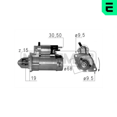Bild av ERA 220649 Démarreur 12 1,4 15 OPEL: Zafira B, Insignia A 3/5 portes, Astra H Caravan