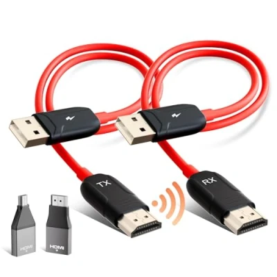 Bild av LXJADAP trådlös HDMI sändare och mottagare, 1080P HD överföring för streaming videoljudfil från bärbar dator, PC till HDTV, projektor, Dongle, 164FT