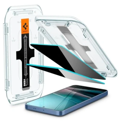 Bild av Spigen Glas.tR EZ Fit Skärmskydd kompatibel med Samsung Galaxy S24 Plus, 2 Stycken, Anti Spy, Reptålig, Case friendly, 9H härdat glas