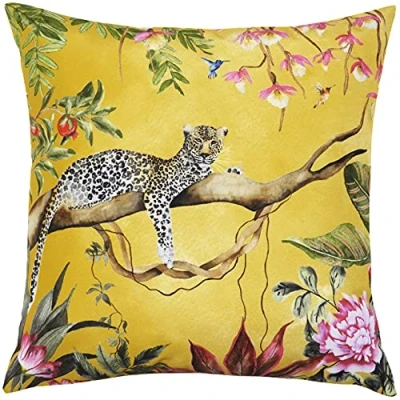 Bild av Evans Lichfield Leopard utomhus kuddöverdrag, guld, 43 x cm