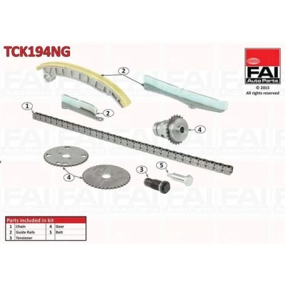 Bild av FAI AutoParts TCK194NG Jeu de distribution à chaînes sans joints, avec roues dentées roue dentée Simplex, Chaîne vélo