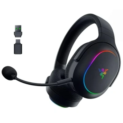 Bild av Razer Barracuda X Chroma Trådlöst multiplattformsheadset för spel med 6 zoner RGB (SmartSwitch Hyperspeed &amp; Bluetooth, 40 mm drivrutiner, avtagbar HyperClear Cardioid mikrofon) Svart
