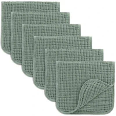 Bild av Comfy Cubs Muslin spottdukar set om 6 stora 100 % bomull handtvättlappar lager extra absorberande och mjuka (färg, pack)