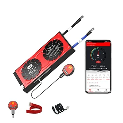 Bild av DALY smart BMS LiFePO4 4S 12 V 100 A Bluetooth PCB batteriskyddskort batterihanteringssystem med balansledningar och trådlös modul för litiumjärnfosfat