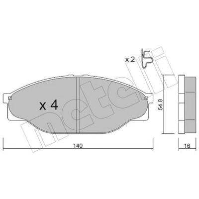 Bild av Bromsbeläggsats, Framaxel, toyota, 04465 23040, 26030, 26040, 26051, 26150, 26151, 35220, 3527