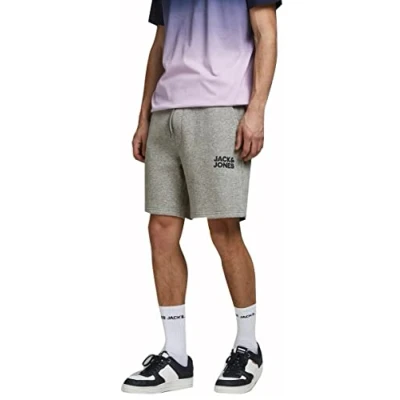 Bild av JACK &amp; JONES Jjinewsoft Sweat GMS shorts för män, Ljusgrå melange, L