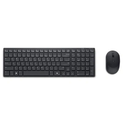 Bild av Dell Silent keyboard and mouse KM555 set QWERTY US International black Input Device Tastatur &amp; Mus Universal Svart
