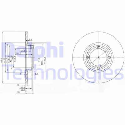 Bild av Bromsskiva DELPHI BG2533