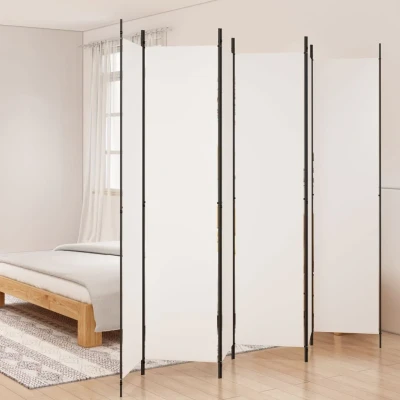 Bild av vidaXL Rumsavdelare 6 paneler vit 300x220 cm tyg, vikbar avdelare, vikbara rumsavdelare, skärmväggar, skärmvägg, skiljevägg