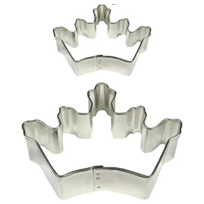 Bild av PME Crown kak och tårtskärare, små stora storlekar, set med 2, silver, 9 x 2 6 cm