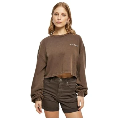 Bild av Urban Classics Cropped Small Sweatshirt, Storlek: 3XL, Brown
