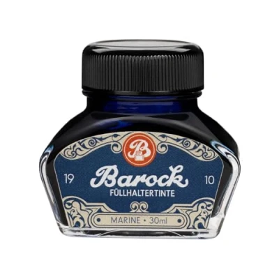 Bild av Barock 1910 skrivbläck marina, för reservoarpennor, glasfjädrar, bläckpennor, reservoarbläck i bläckhorn, 30 ml, blå