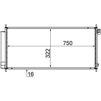 Bild av MAHLE ORIGINAL AC 717 000S Condenseur De Clim avec déshydrateur 750 HONDA: Jazz 2