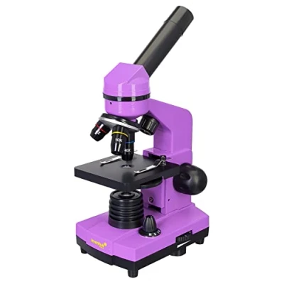 Bild av Levenhuk Rainbow 2L Amethyst Kids Home Lab STEM Kit with 400x Portable Biological Microscope, Full Colour Illustrated Experiment Guide, Prepared Samples and Scientific Tools, Purple (EN)