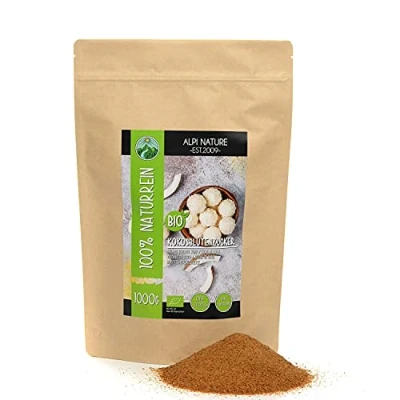 Bild av BIO kokosnötssocker (1kg), från kontrollerad organisk odling, glutenfritt, laktosfritt, laboratorietestat, vegan