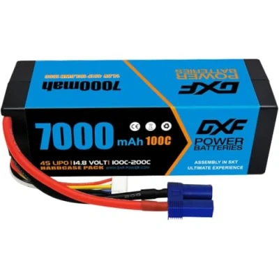 Bild av DXF batteri 1 pack 7000mAh 100C 14.8V 4S HARDCASE RC Li Po med EC5 kontakt för flygplan, DJI Quadcopter, helikopter, bil/lastbil, båt