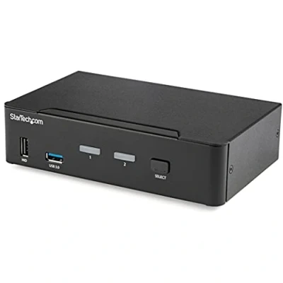 Bild av StarTech.com 2 Port DisplayPort KVM switch 4K 60Hz TAA Compliant / audio USB ports