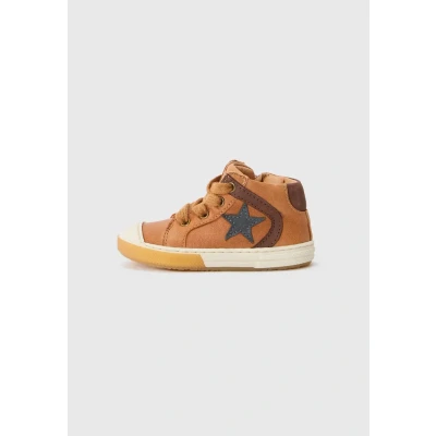 Bild av Bisgaard Holger Höga sneakers för barn, Storlek: 28, Cognac Skinn