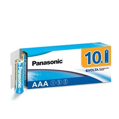 Bild av Panasonic EVOLTA TECHNOLOGY INSIDE, AAA Micro LR03, 10 pack i plastfri förpackning, 1,5 V, premiumbatteri med långvarig energi, alkaliskt batteri