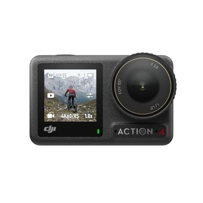 Bild av DJI Osmo Action 4 standardkombination 4K/120 bps vattentät actionkamera med 1/1,3 tums sensor, fantastiska bilder i svagt ljus, 10 bitars och D Log M färgprestanda, ett 1770 mAh batteri